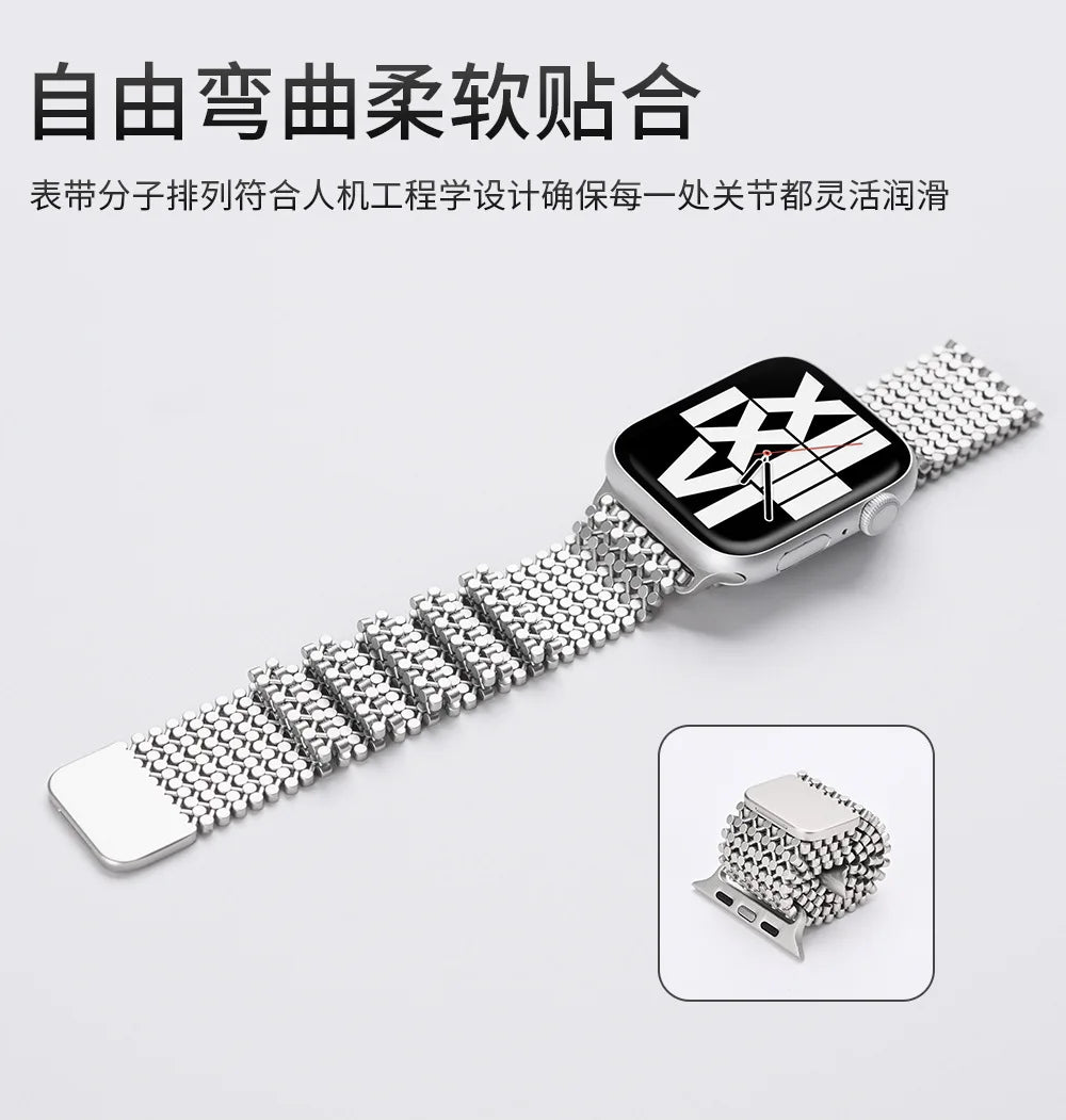 Mesh Slim Breathable Limited Edition Stainless Steel Magnetic Bracelet Band for Watch Ultra 2 49mm Link Band